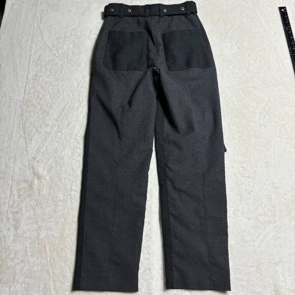 Proenza Schouler Womens Straight Leg Pants Sz 4 Pleated Charcoal Streetwear Wool - Picture 13 of 16
